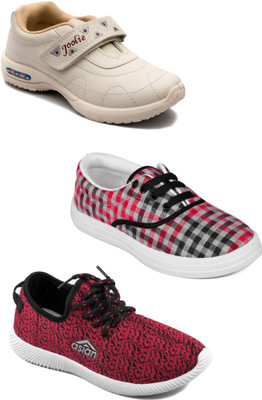 

Asian Women Casual & Running Shoes Combo Pack of 3 Casuals For Women(Multicolor