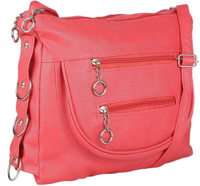 Empress collections Women Casual Pink PU Sling Bag