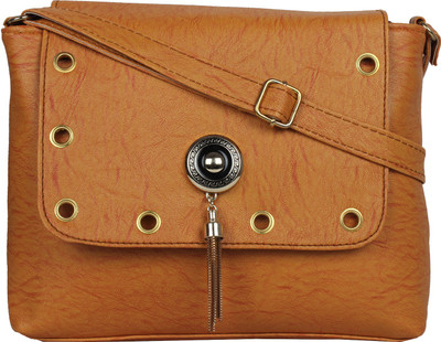 

ABHEER Women Casual Brown PU Sling Bag