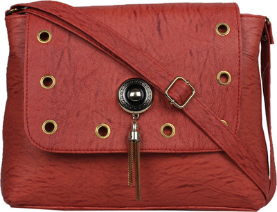 

FANEX Women Casual Red PU Sling Bag