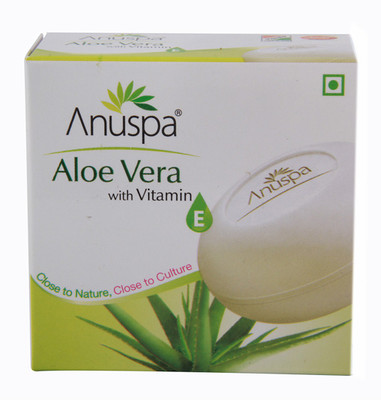 

Anuspa Herbal Aloevera 125 gm Bathing Soap with Vitamin E for eternal Youth(125 g, Pack of 2)