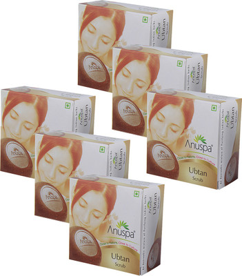 

Anuspa 6 Herbal Ubtan 125g a Natural Scrub Soaps(125 g, Pack of 6)