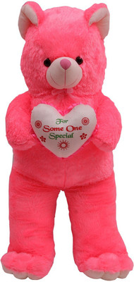 

ToynJoy 3.5 feet Graceful Pink Teddy Bear with Heart - 42 inch(Pink)