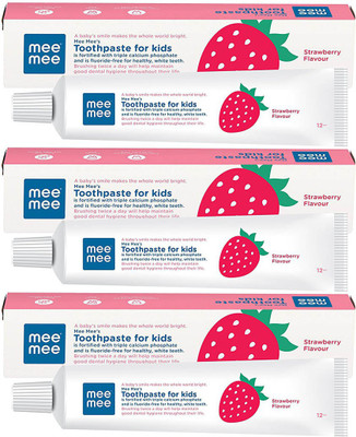 

MeeMee Strawberry 3 pcs Pack Toothpaste(210 g, Pack of 3)