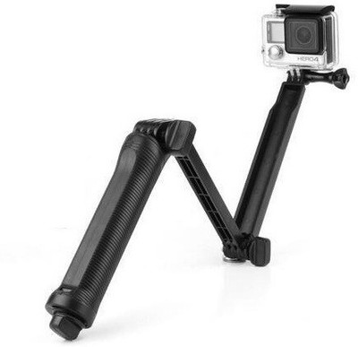 

ReTrack 3 in 1 Adjustable Camera Grip Holder With Extended Arm for Action Cameras Monopod Tripod(Black, Supports Up to 750 g)