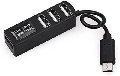 

OLECTRA Premium Series Type-C To 4-Port USB 3.0 Hub USB 3.1 NEW USB Hub (Black) Premium Series Type - C USB Hub USB Hub(Multicolor)