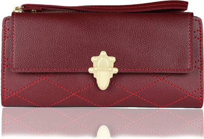 

iSweven Girls Red Artificial Leather Wallet(10 Card Slots)