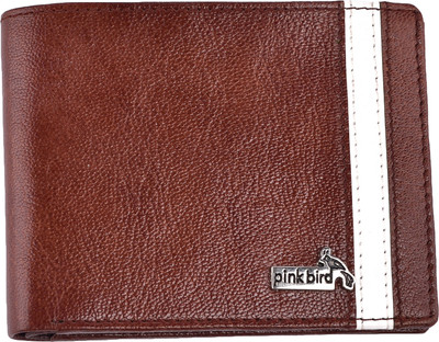 

Pink Bird Men Brown Genuine Leather Wallet(4 Card Slots)