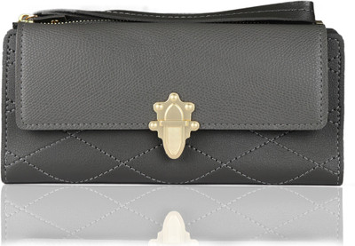 

iSweven Girls Grey Artificial Leather Wallet(10 Card Slots)