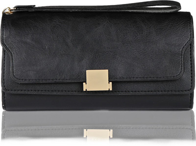 

iSweven Girls Black Artificial Leather Wallet(12 Card Slots)