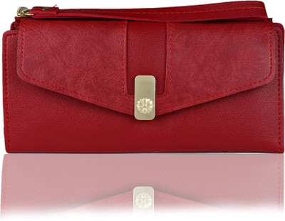 

iSweven Girls Evening/Party Red Artificial Leather Wallet(10 Card Slots), Beige
