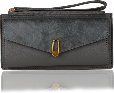 

iSweven Girls Grey Artificial Leather Wallet(10 Card Slots)