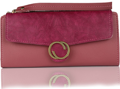 

iSweven Girls Pink Artificial Leather Wallet(10 Card Slots)