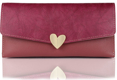 

iSweven Girls Red Artificial Leather Wallet(6 Card Slots)