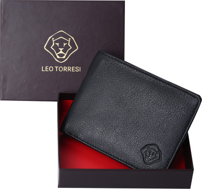 

Leo Torresi Men Black Genuine Leather Wallet(7 Card Slots)