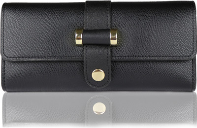 

iSweven Girls Black Artificial Leather Wallet(12 Card Slots)