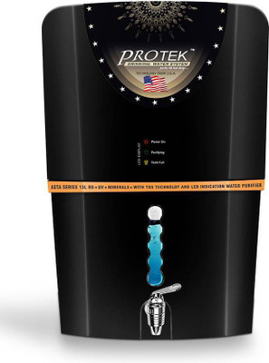 Protek Asta Advanced with L.E.D Indicator`s 13 RO + UV + UF + TDS Water Purifier(Black)
