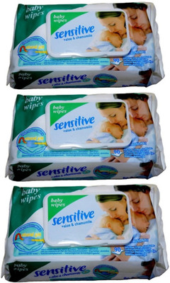 

Guru Kripa Baby Products Sensitive Baby cotton wipes Pack of 3 ( 270 Pcs)(3 Pieces)