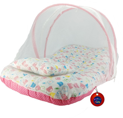 

Aayat Kids International Premium Pink Teddy Printed Premium Skin Friendly Well Cushioned 04 Baby Bed Crib(Fabric, Multicolor)