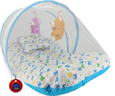 

Aayat Kids International Premium Sky Teddy Printed Premium Skin Friendly Well Cushioned with Hanging Toys 02 Baby Bed Crib(Fabric, Multicolor)