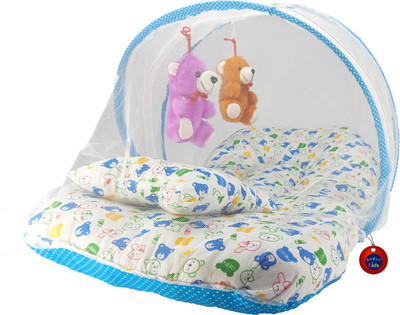 

Aayat Kids International Premium Sky Teddy Printed Premium Skin Friendly Well Cushioned with Hanging Toys 03 Baby Bed Crib(Fabric, Multicolor)