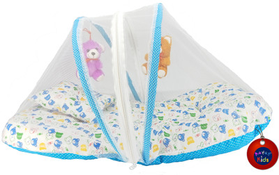 

Aayat Kids International Premium Sky Teddy Printed Premium Skin Friendly Well Cushioned with Hanging Toys 01 Baby Bed Crib(Fabric, Multicolor)