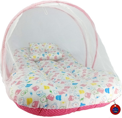 

Aayat Kids International Premium Pink Teddy Printed Premium Skin Friendly Well Cushioned 02 Baby Bed Crib(Fabric, Multicolor)