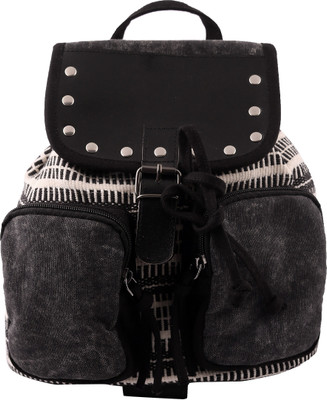 

Anekaant Monochrome 9 L Backpack(Black, White)
