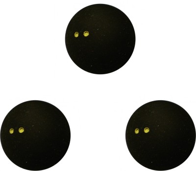 DUNLOP D1SB700108 Squash Ball(Pack of 3, Black)