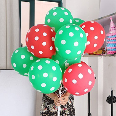 

AMFIN Printed 12 Inch (Pack of 50) Green And Red Polka Dot Balloons for Birthday Decoration/ Decoration Baby Shower, 1st Birthday, Anniversary Party, Bachelors Party, Office Party ,Diwali Balloon(Red, Green, Pack of 50)