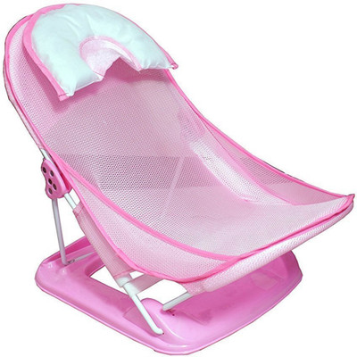 

Electrobot Baby Quality Folding Anti-Slip Wash Chair With Soft Mesh / Deluxe Newborn Baby Bather / Bath Rack / Shower Chair For Newborn Babies Baby Bath Seat(Pink)