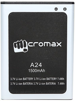 

Micromax Battery - A24 1500 mAH BATTERY BY JNT(Black)