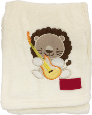 

Babysid Collections Embroidered, Animal  Crib Baby Blanket(Polyester, Cream