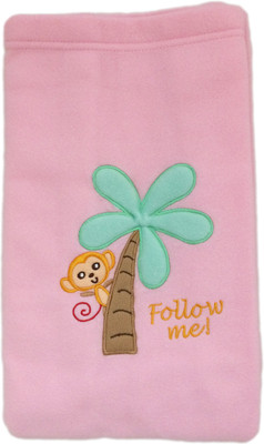 

Babysid Collections Embroidered, Animal  Crib Baby Blanket(Polyester, Pink