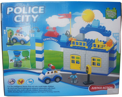 

HickoryDickoryBox Police Station Set Assembled DIY Model Kids Toys(Multicolor)