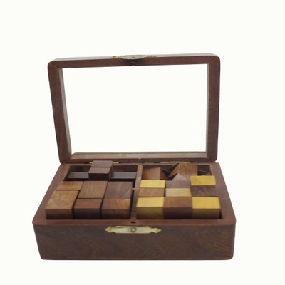 

Ratnas 4 IN 1 WOODEN PUZZLE BOX Board Game