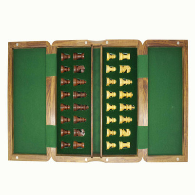 Ratnas WOODEN CHESS TOP OPEN 7" X 7" Board Game