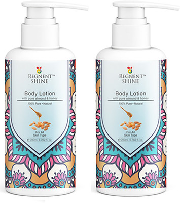 

Regnent Shine Body Lotion with pure almond & honey (200 ml) x 2 Bottle(400 g)