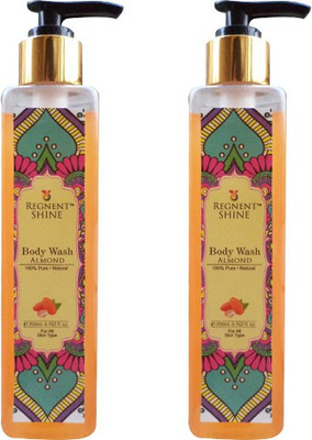 

Regnent Shine Body Wash Almond (100% Pure & Natural) (200 ml) x 2 Bottle(400 ml, Pack of 2)