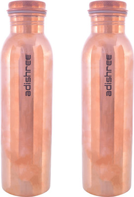 Adishree Copper Lacquer Coated Yoga Water Bottle, Leak Proof 1000 ml Bottle(Pack of 2, Brown, Copper) Adishree Copper Lacquer Coated Yoga Water Bottle, Leak Proof 1000 ml Bottle(Pack of 2, Brown, Copper)