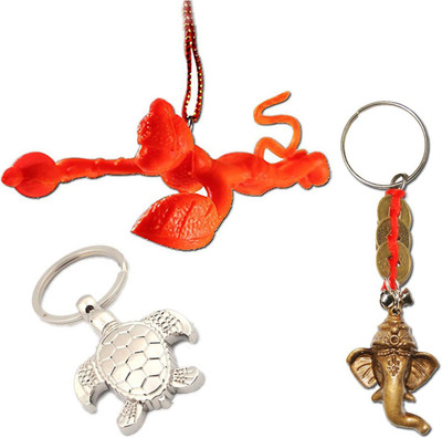 

MGP Fashion hanging hanuman ganesh with three coins and tortoise combo key chain Key Chain(Multicolor)