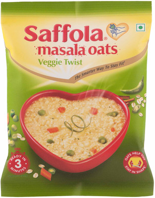 Saffola Masala Oats Veggie Twist(39 g, Pouch)