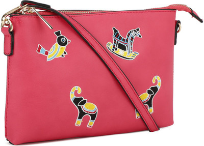 

Global Desi Casual Pink Clutch
