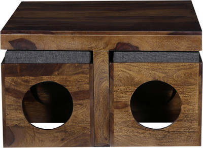 Vintej Home Sheesham Wood Solid Wood Coffee Table(Finish Color - Provincial Teak, Pre-assembled)