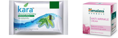 

Himalaya Kara Skin Care Wipes, Anti Wrinkle Cream(Set of 2)