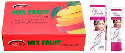 

Pink Root MIX FRUIT KIT MINI 83G with FAIR & LOVELY ADVANCED MULTI VITAMIN CREAM 80g(Set of 2)