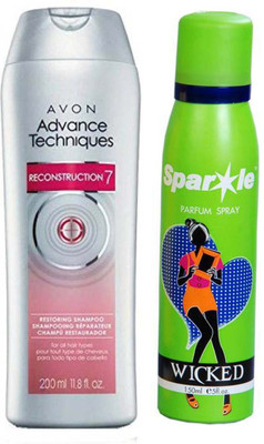 

Avon Anew advance techniques shampoo 200 ml With one sparkle perfume spray 150 ml(Set of 2)