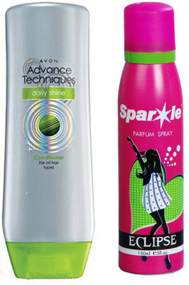 

Avon Anew double the shine of hair conditioner 200 ml With one sparkle perfume spray 150 ml(Set of 2)
