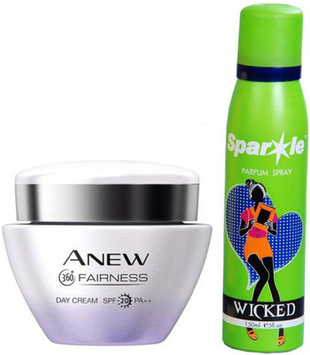 

Avon Anew Fairness Day Cream 50 g With one sparkle perfume spray 150 ml(Set of 2)