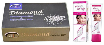 

Pink Root DIAMOND KIT MINI 83G with FAIR & LOVELY ADVANCED MULTI VITAMIN CREAM 80g(Set of 2)